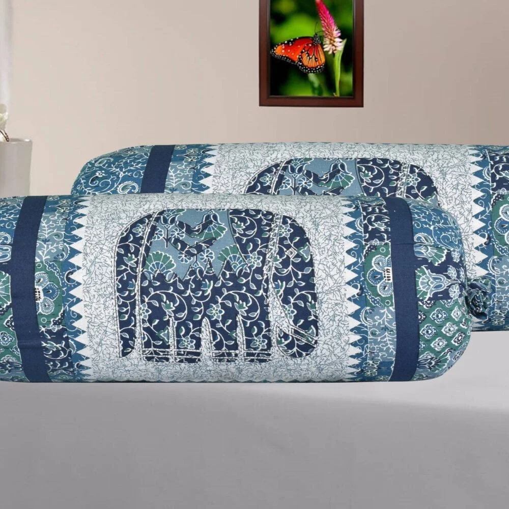 Badmeri Pure Cotton Bolster Cover